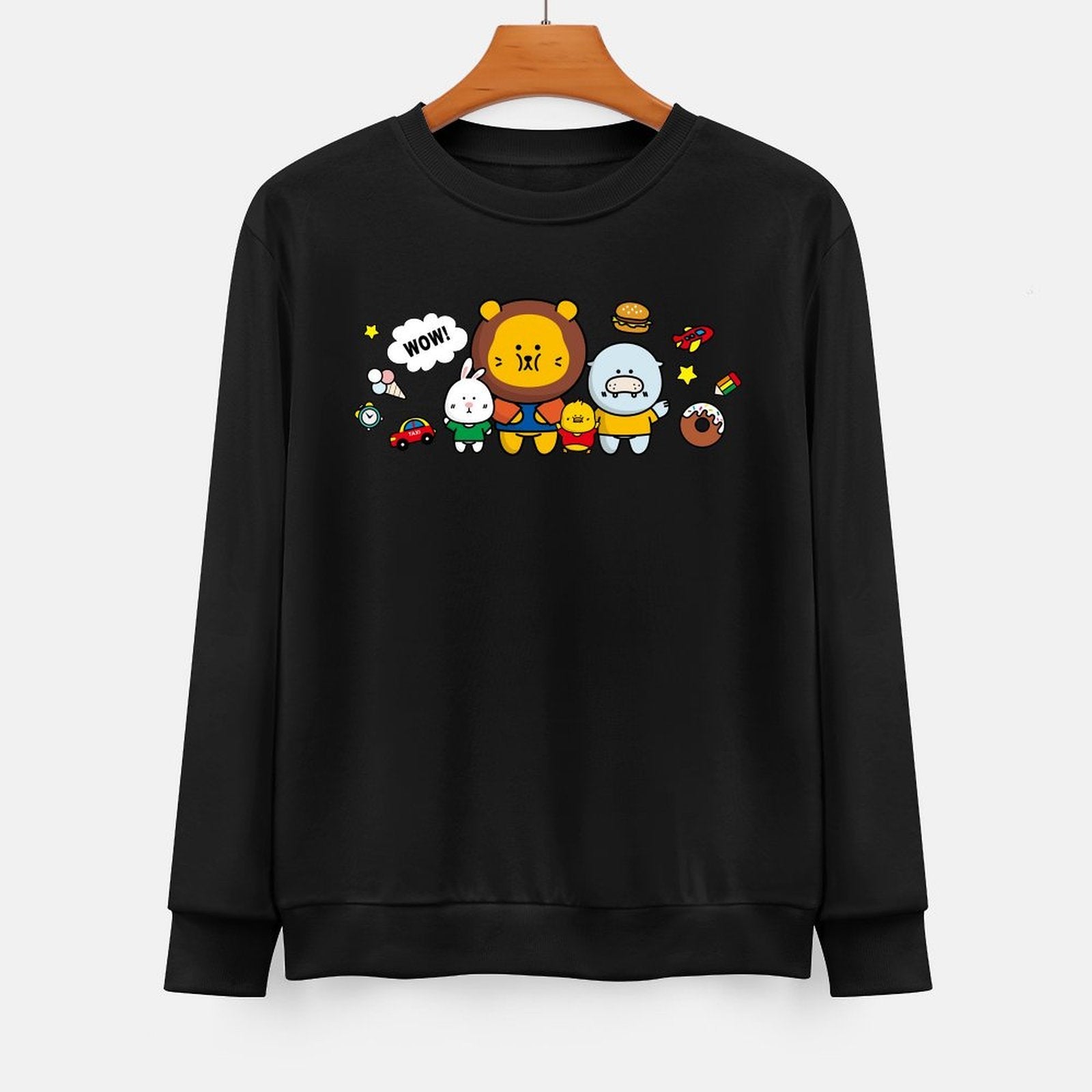 Front Patterned Long Sleeve TopClean TimelessComfort